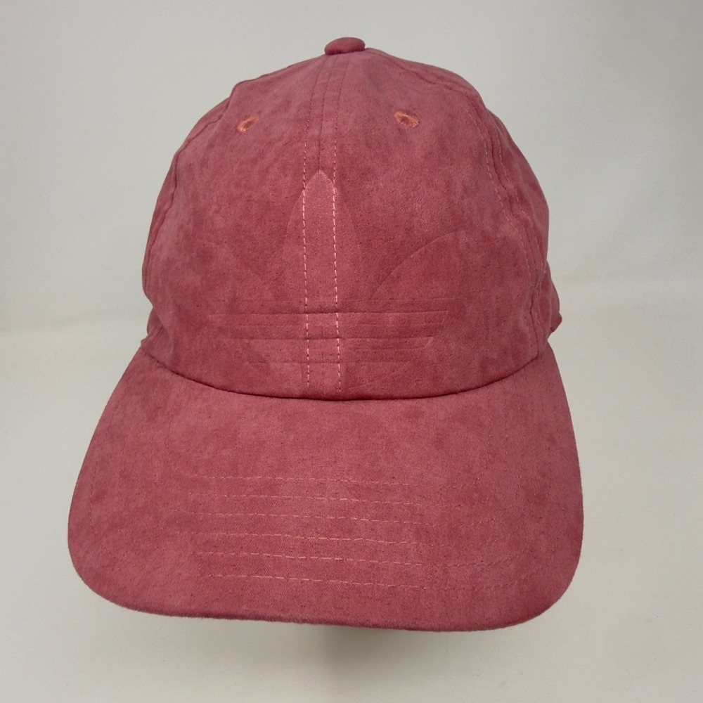 Adidas Originals Women Dusty Rose Faux Suede Trefoil Strapback‎ Hat OSFW Mauve